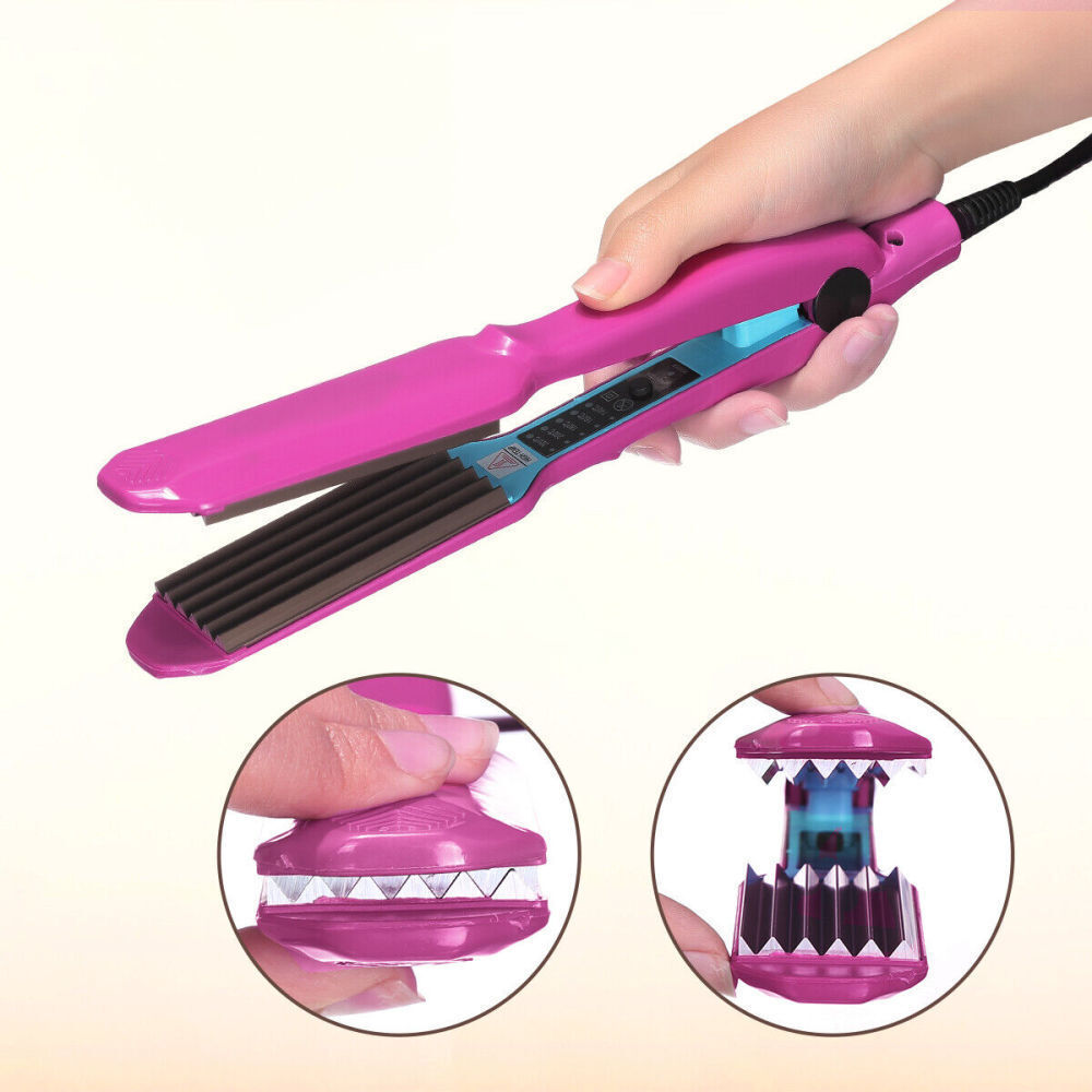 Corn Perm Curler Hair Crimper Crimping Wave Titanium Alloy Plate Waver