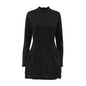 Fashion High Collar Ruffles Dress Women's Clothing