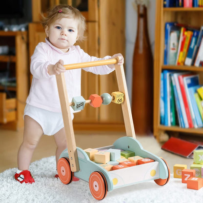 Wooden Baby Walker Push With ABC 123