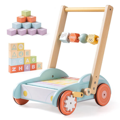 Wooden Baby Walker Push With ABC 123