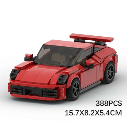 MOC Bricks 911 Technical Speed Champions Red Sports Cars Building Blocks Set Kids Toys Gifts For Boys & Girls