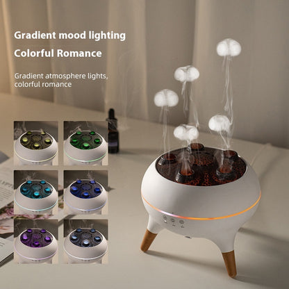 Household  Intelligent Jellyfish Ultrasonic Air Humidifier Ultrasonic Porous Atomization Timing Remote Control Humidifier Aroma Diffuser