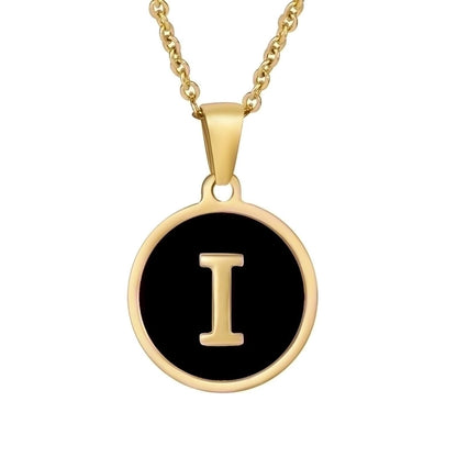 fashion round letter stainless steel plating necklace