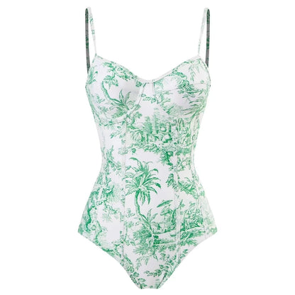 women's fashion plant polyester one pieces 1 piece