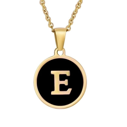 fashion round letter stainless steel plating necklace